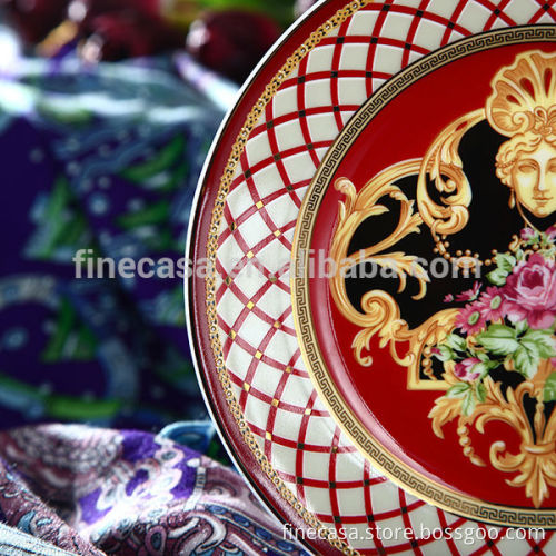 7.5 Inches Luxury Fine Bone China Dinner Plate for Wedding